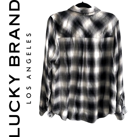 LUCKY BRAND super soft plaid shirt S M L NWT - Picture 2 of 5